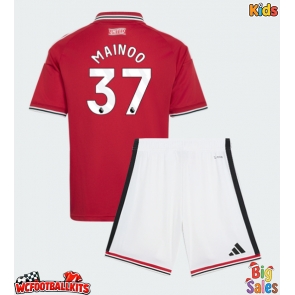 Manchester United Kobbie Mainoo #37 Replica Home Stadium Kit for Kids 2026-27 Short Sleeve (+ pants)